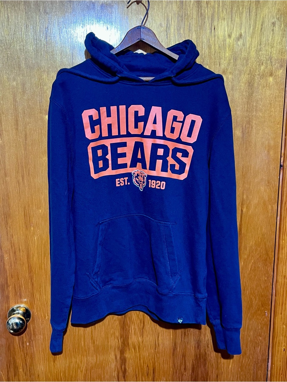Chicago Bears Pullover Hoodie Size Medium 47 Brand